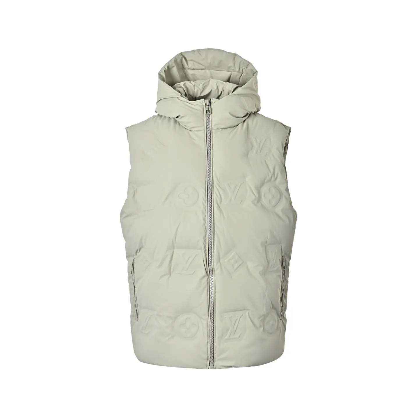 Louis Vuitton/Embossed Louis Vuitton Embossed Hooded Down Vest